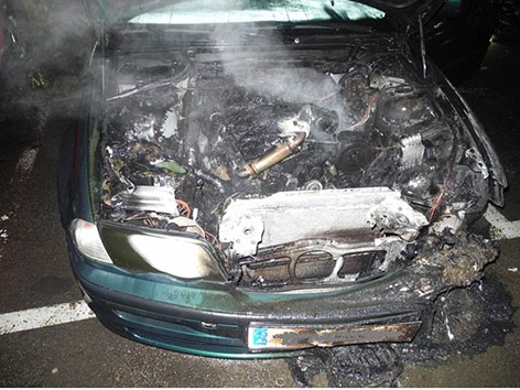 Auto ausgebrannt