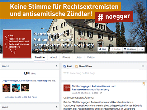 Protestgruppe gegen Egger Screenshot Facebook